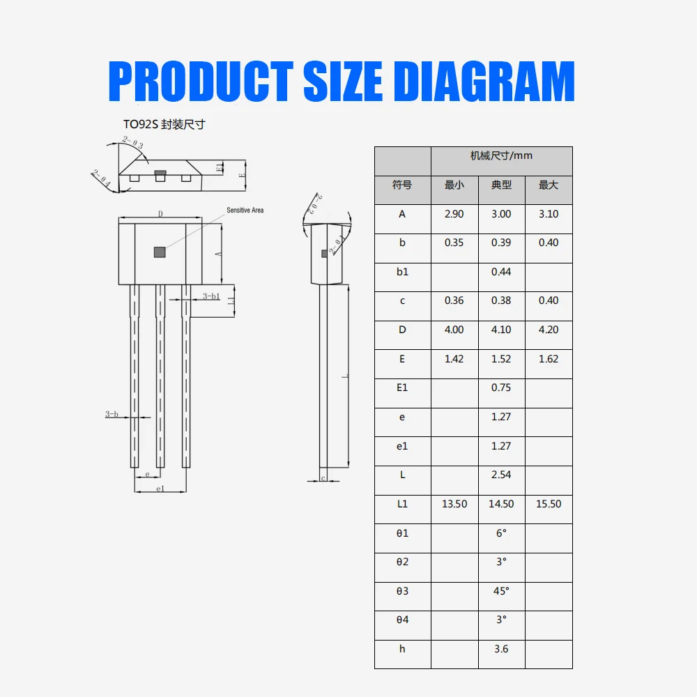 50 Buah BL-HE-AH601 Sensor Arus Hall Magnetik Sensor Magnetik Sensor Efek Hall Linier