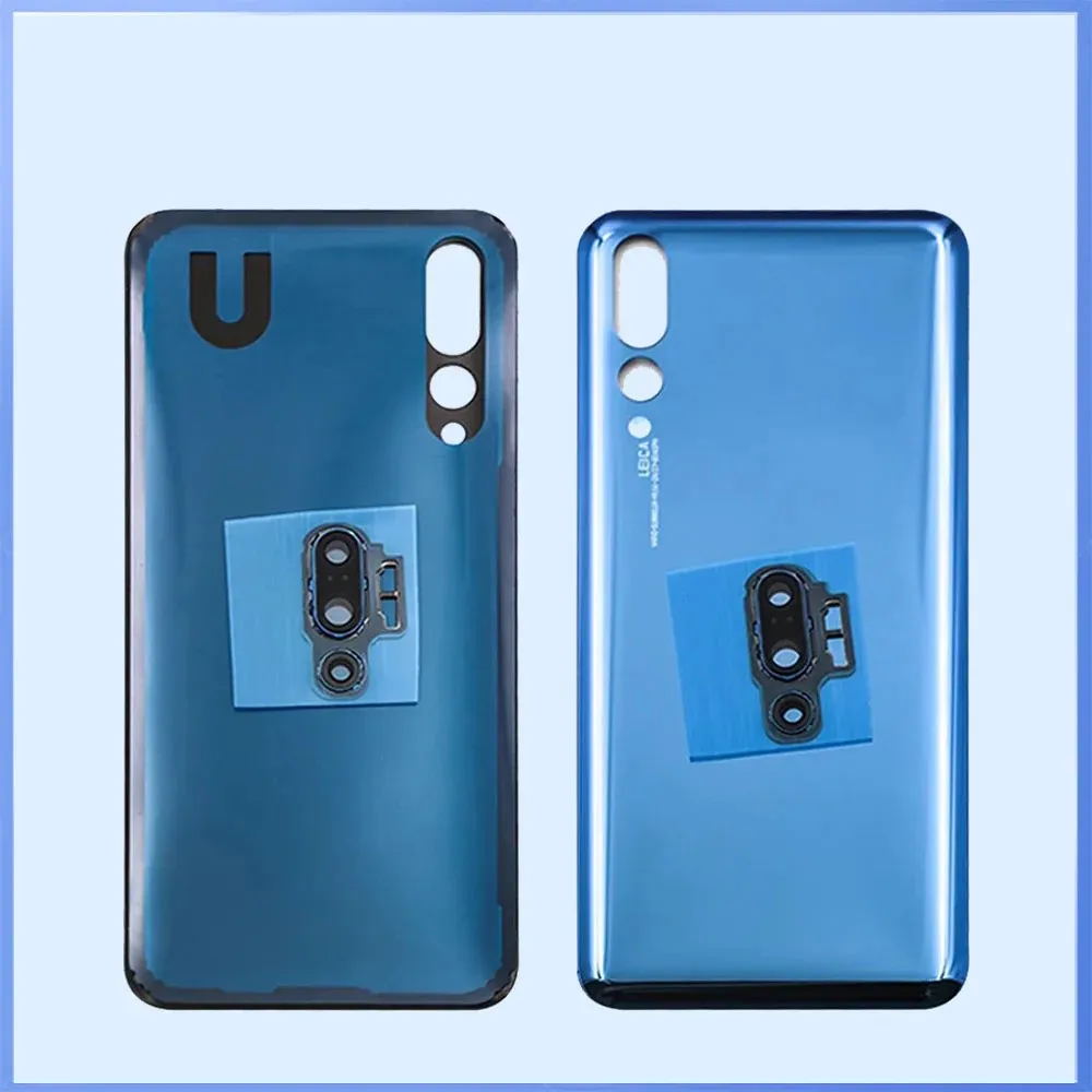 For Huawei P20 Pro Battery Back Cover 3D Glass Panel P20Pro Rear Back Door Battery Housing Case Camera Lens Adhesive Replace