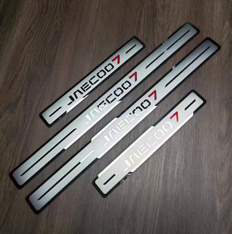 

Car Styling Accessories For JAECOO 7 J7 2023 2024 Door Sill Scuff Plate Trim Stainless Steel Welcome Pedal Guard