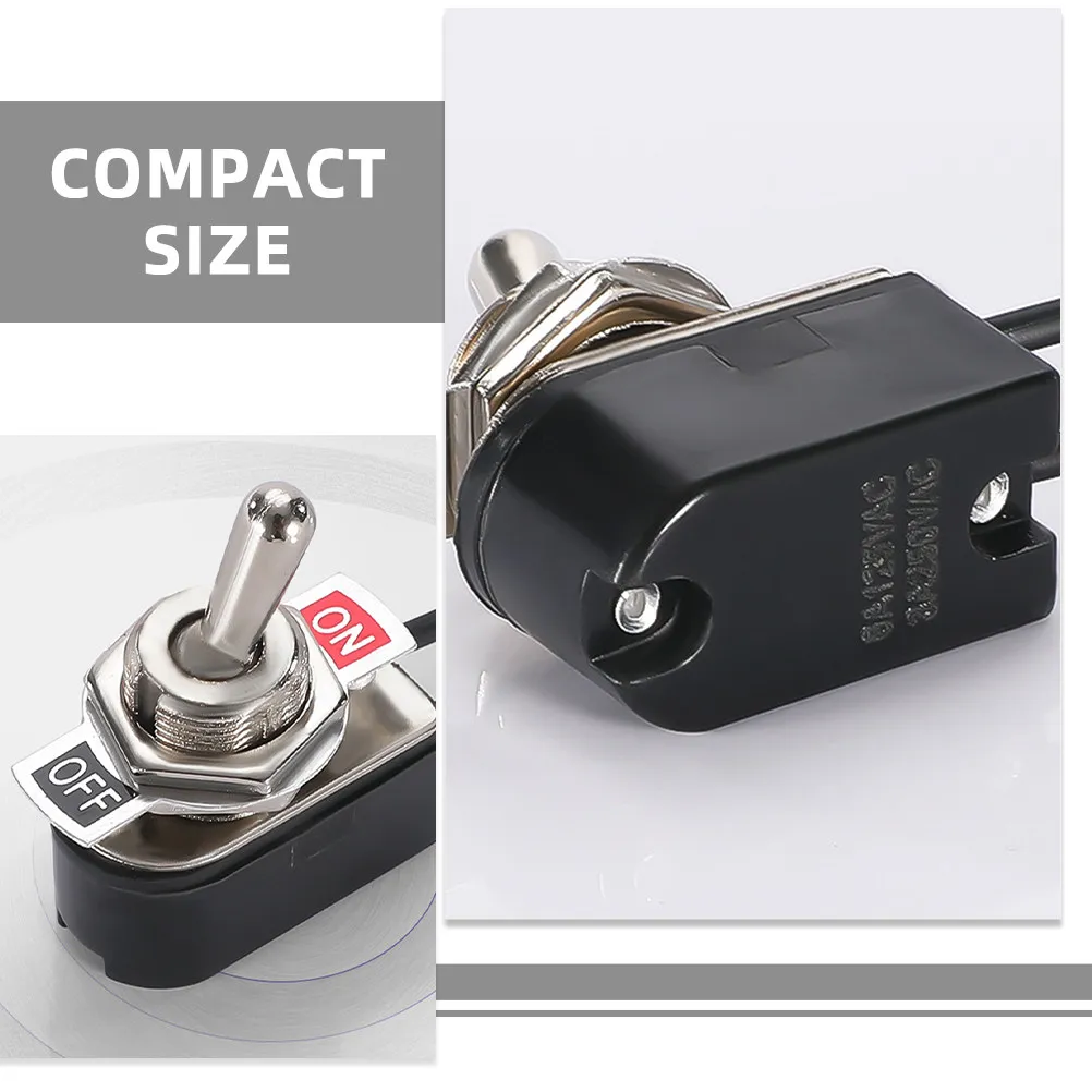 5Pcs Mini Toggle Switch Two Position on Off Car Truck Rv Suv Marine Metal Rocker Automotive Switch Toggle Switches