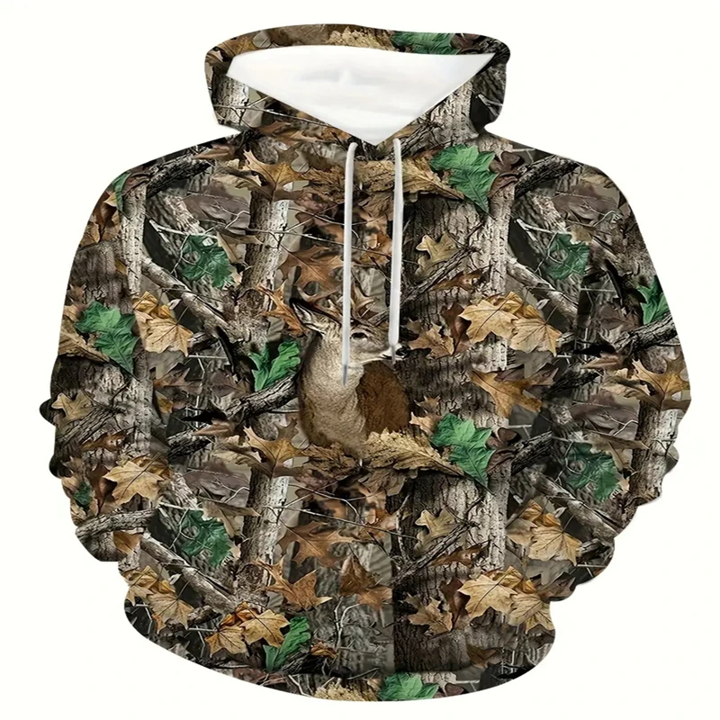 Camouflage Hunting Hoodies Men\'s Clothing Funny 3d Printing Sweatshirts Hooded Autumn Fashion Pullovers For Male Tracksuit