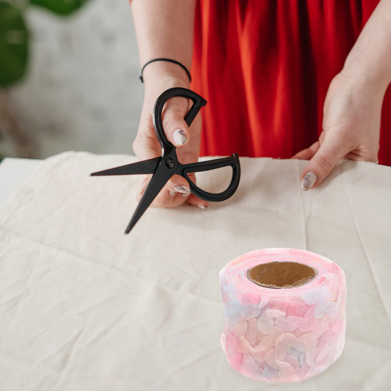 

Rose Lace Ribbon Chiffon DIY Craft Decorations Premium Material Safe Harmless Hairpin Accessories Sewing Dress Trim Headwear