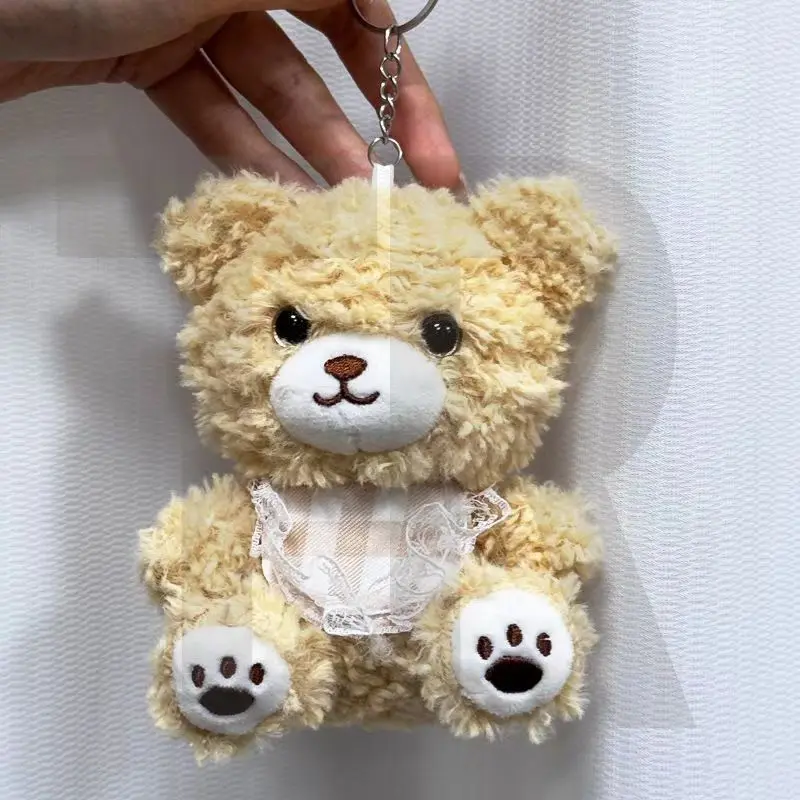 Schattige roze teddybeer knuffel sleutelhanger meisje rugzak dier pop hanger auto decoratie hanger paar kerst verjaardagscadeau