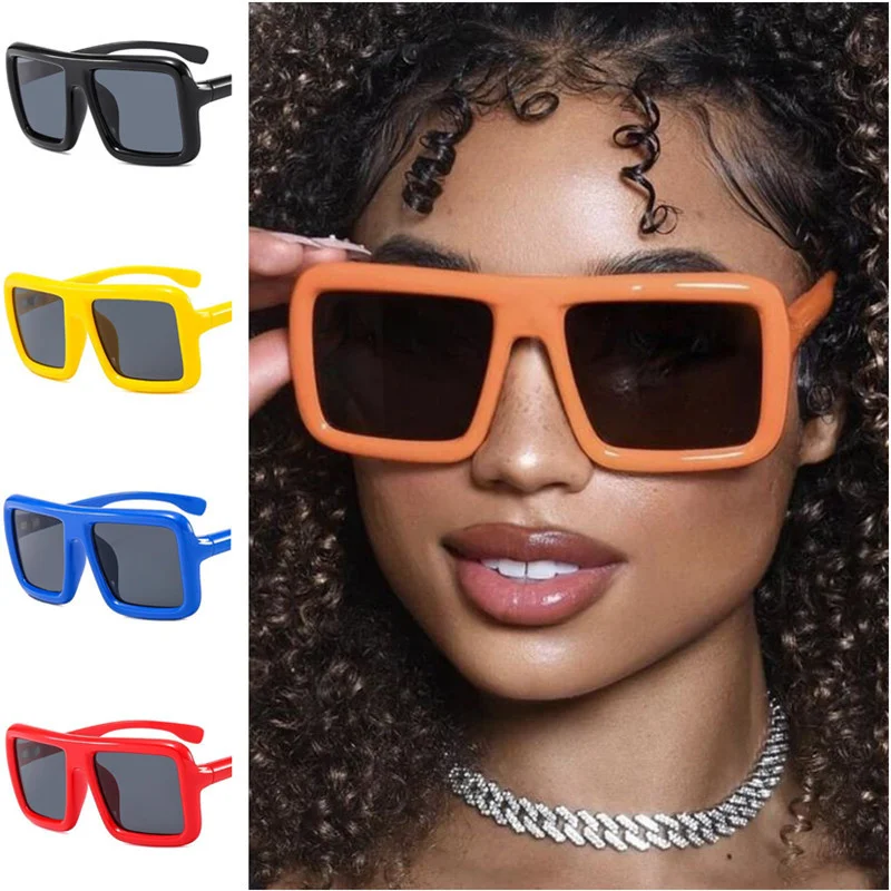 

NEW Women Sun Glasses Retro Adumbral Anti-UV Spectacles Oversize Frame Eyeglasses Simplicity Ornamental Personality Sunglasses