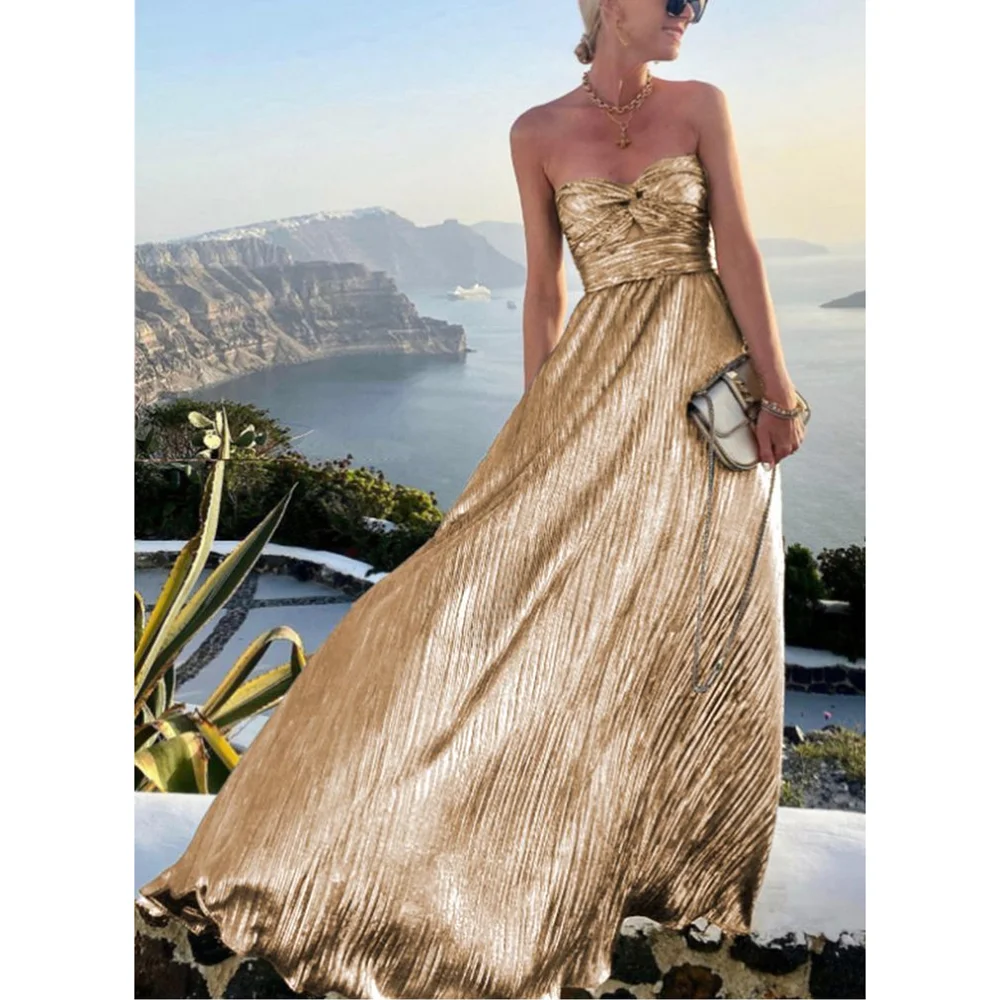 

Summer Sweetheart Sleeveless Party Dresses 2025 Sexy Floor Length Women's Custom Elegant Holiday Long Gown