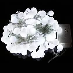 Battery USB Operated 3M 5M 10M Cherry Balls LED Fairy String Lights Wedding Christmas Outdoor Room Garland Decoration