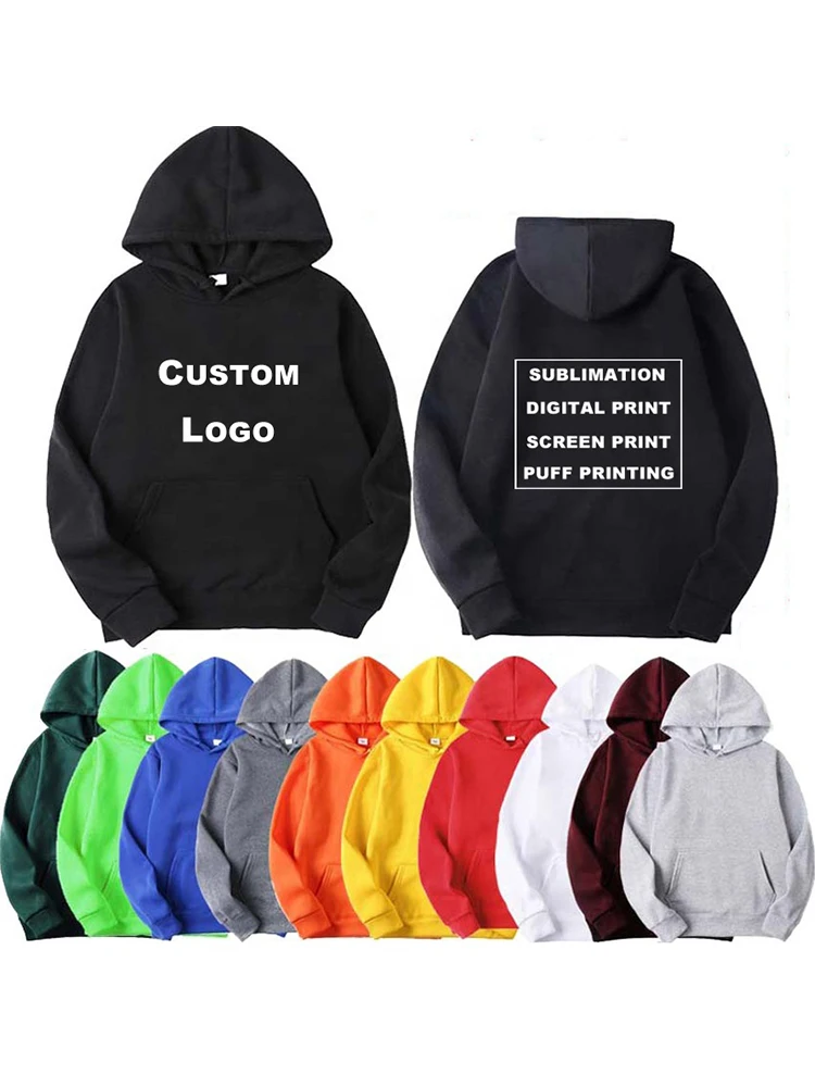 

Custom Embroidered Screen Puff Printing Plain Men's Hoodies Sweatshirts Sublimated Blank Hoodie Custom Logo Hoodie Manufacturers