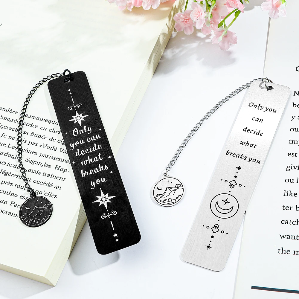 Acotar Women's Inspirational Metal Bookmark Stationery Page Marking Supplies Gift for Bookworms, Fans, and Friends of Girls