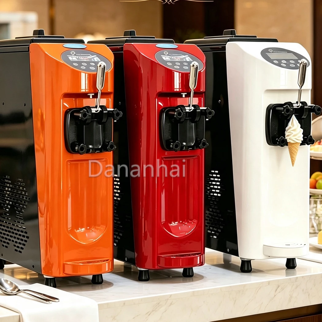 Space Saving 9.45in Width Countertop Ice Cream Machine Commercial Single Head Soft Ice Cream Equipment For Small Cafe