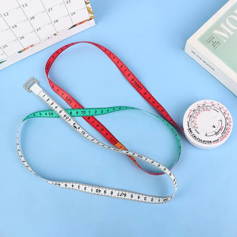مؤشر كتلة الجسم أشرطة القياس الخياطة حاكم الخصر شريط القياس المحمولة جولة لينة قياس حاكم الملحقات العملية
