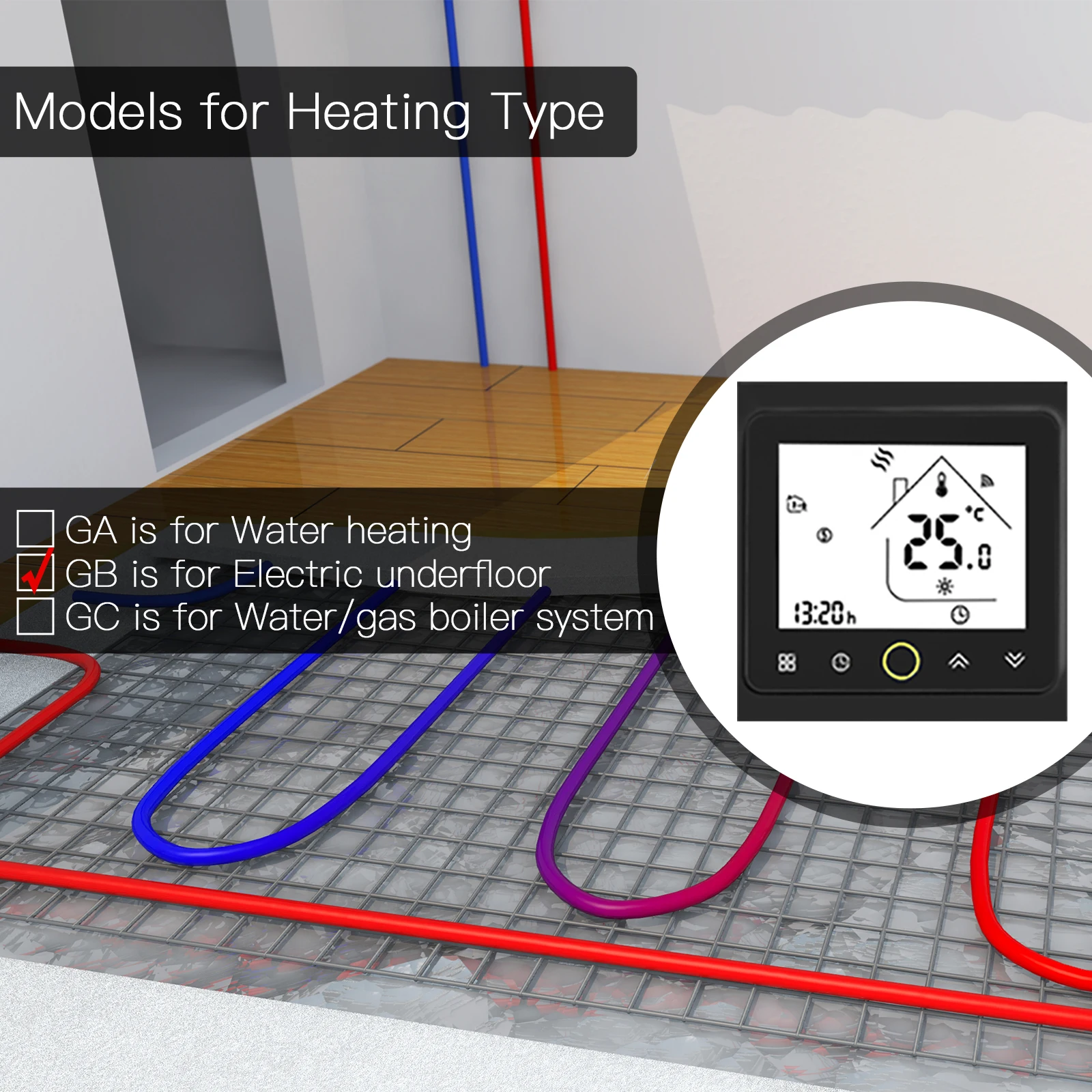 MOES WiFi inteligentny termostat regulator temperatury wody/elektryczne ogrzewanie podłogowe wody/kocioł gazowy współpracuje z Alexa Google Home