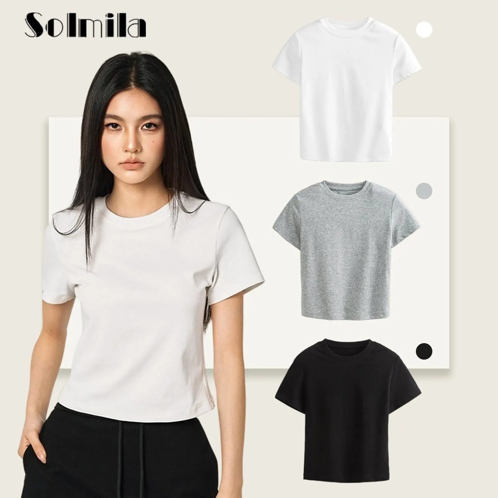 

Women Summer Solid Color Slim Fit Fashion Basic Round Neck Short Sleeve T Shirt Summer Woman Clothes O-neck Tee T Shirt