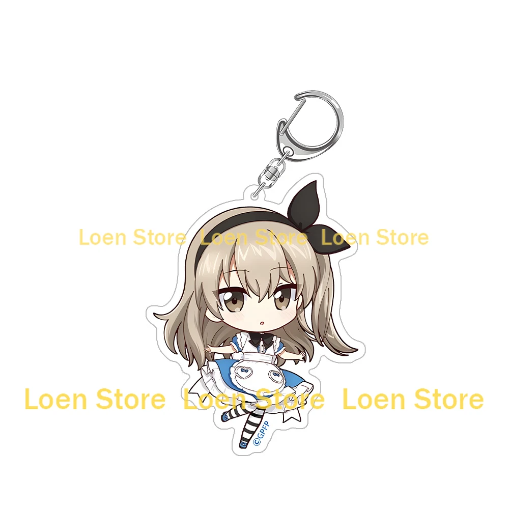 الفتيات وبانزر كاتيوشا كي ماري إريكا إيتسومي كاتيوشا أنشوفي ميكا أليس في بلاد العجائب Ver سلسلة مفاتيح مصنوعة من الأكريليك قلادة ديكور