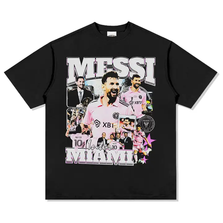 

2026 New Messi Printed Cotton Y2K T-shirt for Summer Men and Women Fashion Casual and Comfortable Short Sleeved Shirt Unisex