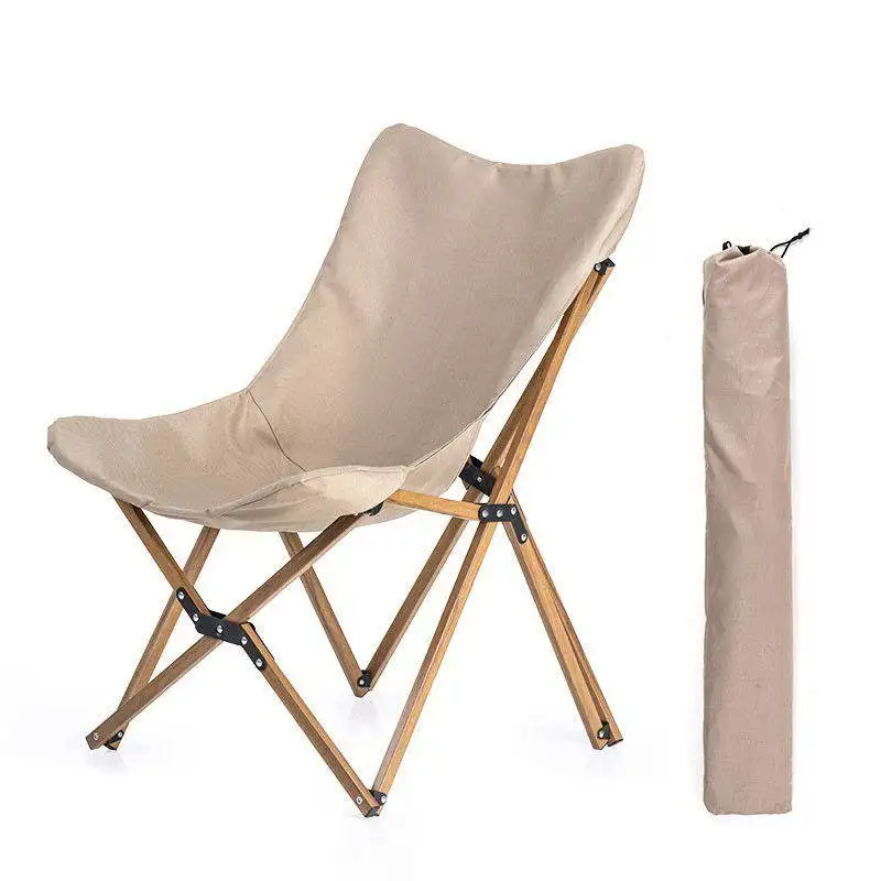 Factory direct camping accessories sales  camp wooden Portable Folding Wood Grain Aluminum a camping Chair