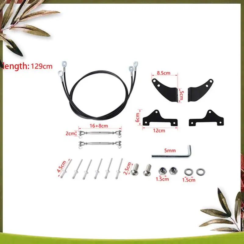 

AB98-Front Windshield Branch Splitter Stainless Steel Black Branching Line Trim Kit For Ford Bronco 2021 2022 2023