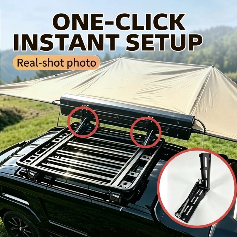 Car Awning Fixing Bracket Durable Lightweight Practical L Shape Design Foldable Vehicle Side Awning Mount Bracket For Roof Rack