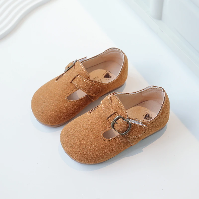 Korean Children's Shoes  Autumn and Spring New Kids Fashion Retro Leather Shoes for Boys Britain Style Moccasin Shoes Simple