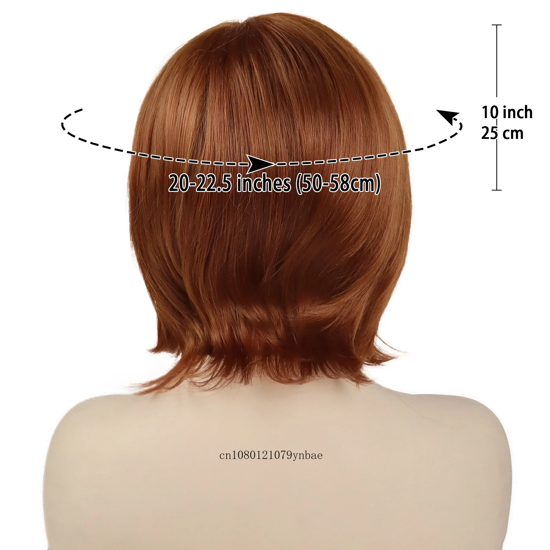 Red Brown Bob Wig Synthetic Short Natural Wavy Wigs for Women Fashion Lady Soft Wig Daily Cosplay Costume Party Heat Resistant image 6