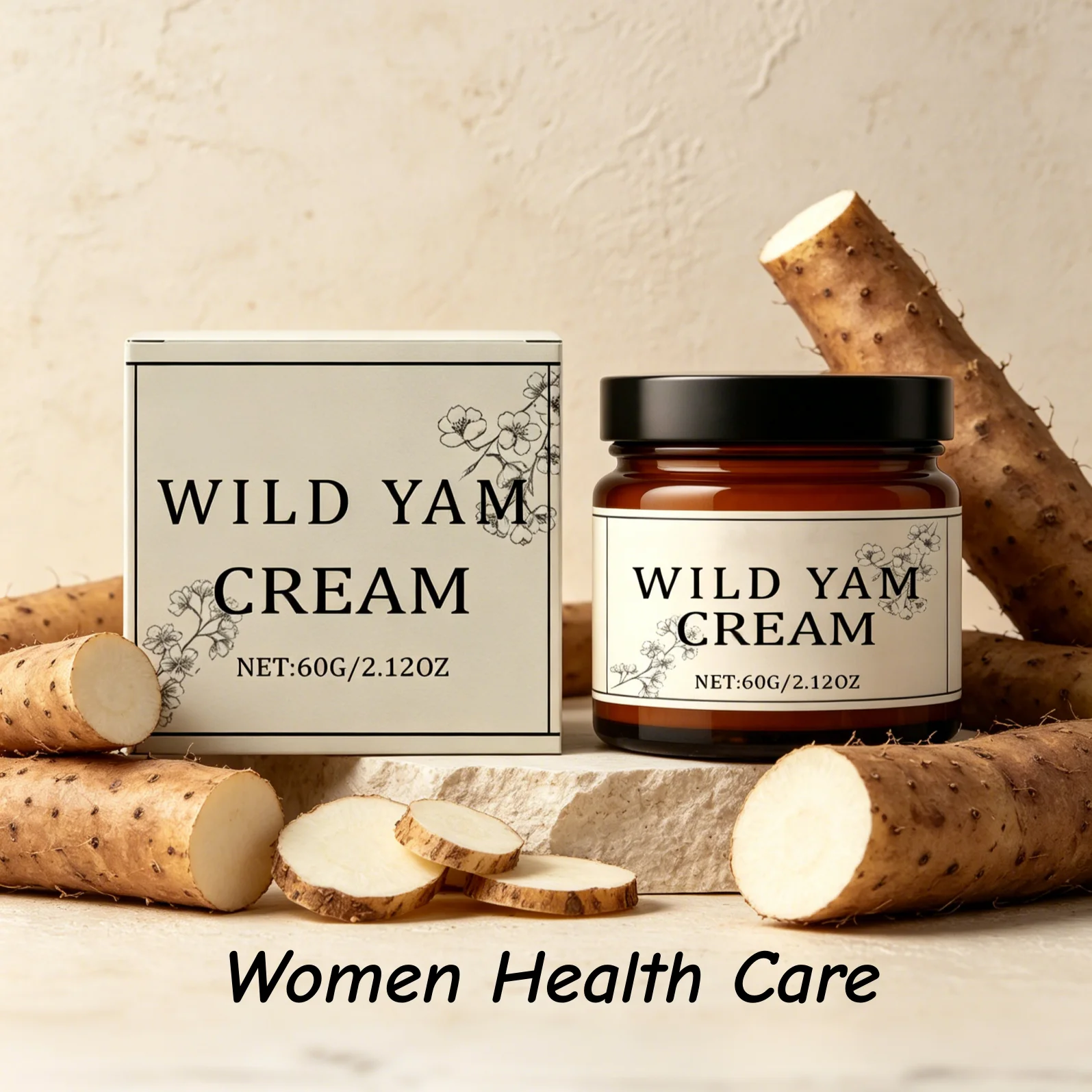 Wild Yam Cream Help Hormone Balance Soothing Menopause Stress Reduce Hot Flashes Women Body Balance Support Body Relief Creams