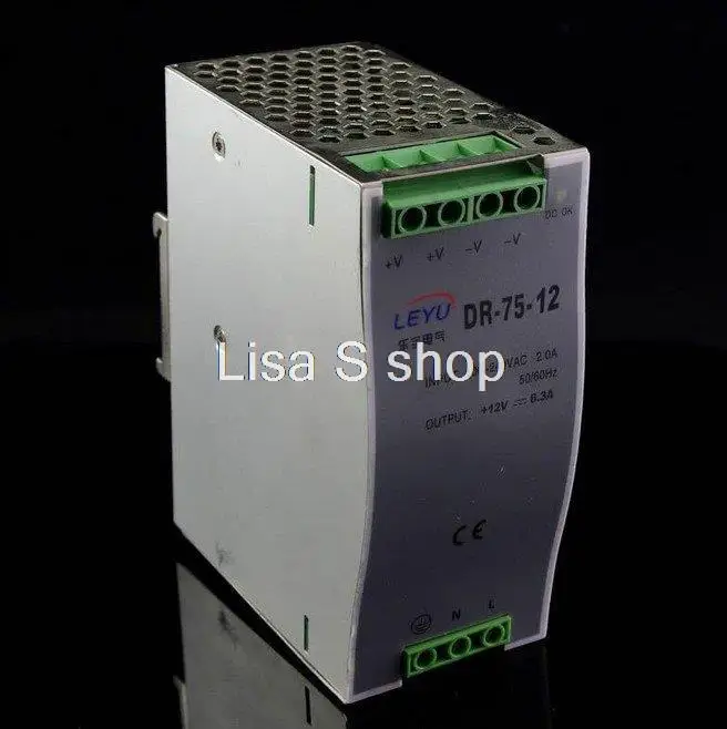 

New Siliver Switching Power Supply 75W Din Rail Mounted 12VDC 3.5A Output Power Supply 24V