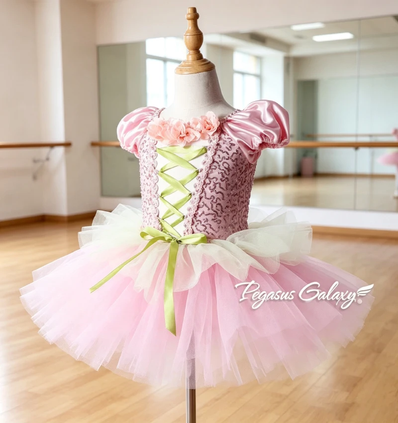 Pink Ballet Dance Skirt Girls High Qualiy Elegant Ballet TuTu Clothing Children Show Ballet Dance Skirt