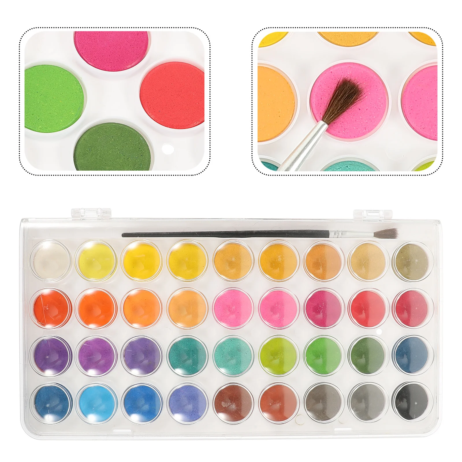 

1Set Watercolor Kit Vivid Colors Mixing Plate Travel Sketch Painting Gift for Artists Watercolor Paint Watercolors