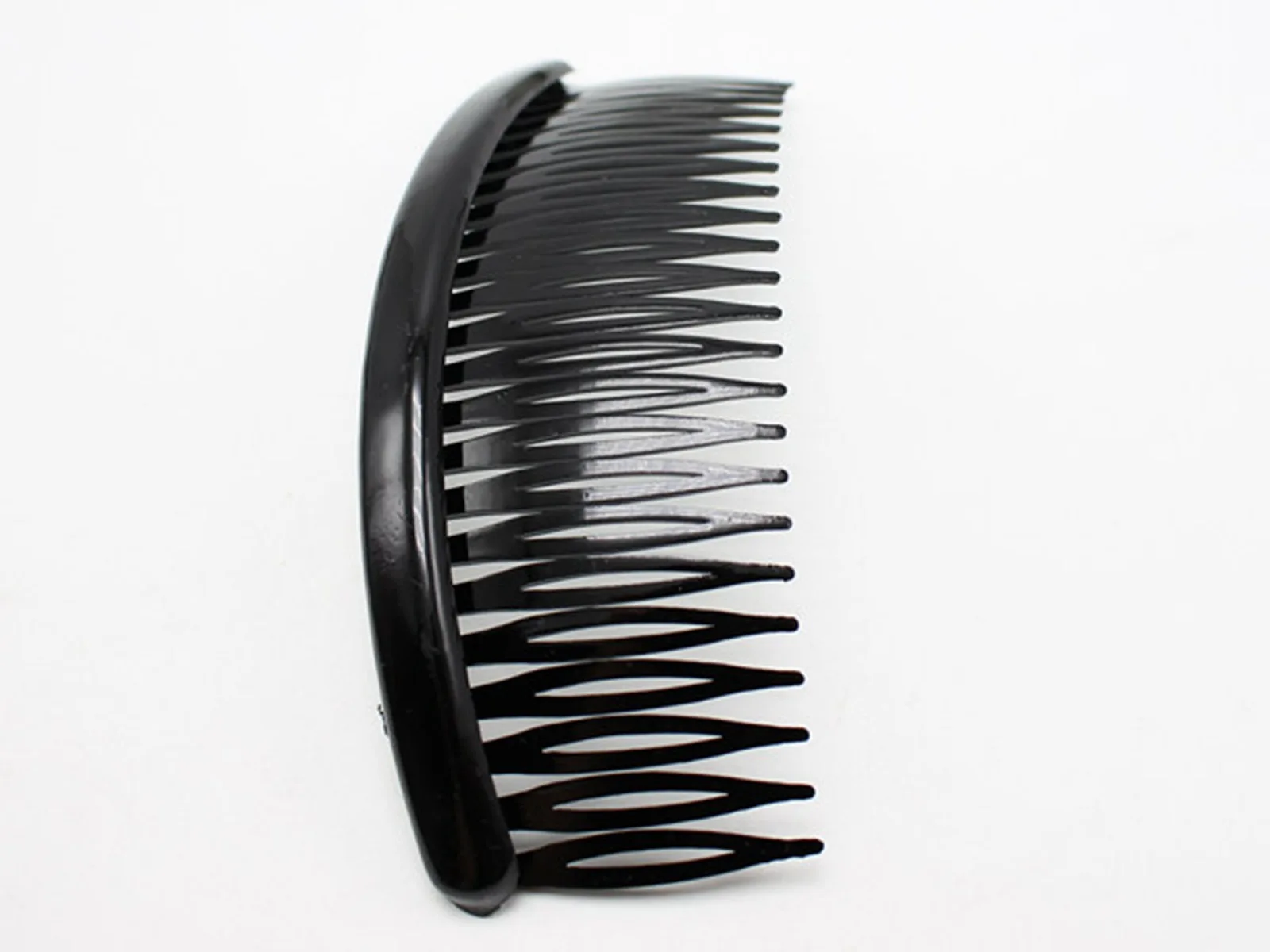 6 Black Clear Coffee  Plastic Plastic Large 24-Teeth Hair Clips Side Combs Pin Barrettes 128mm