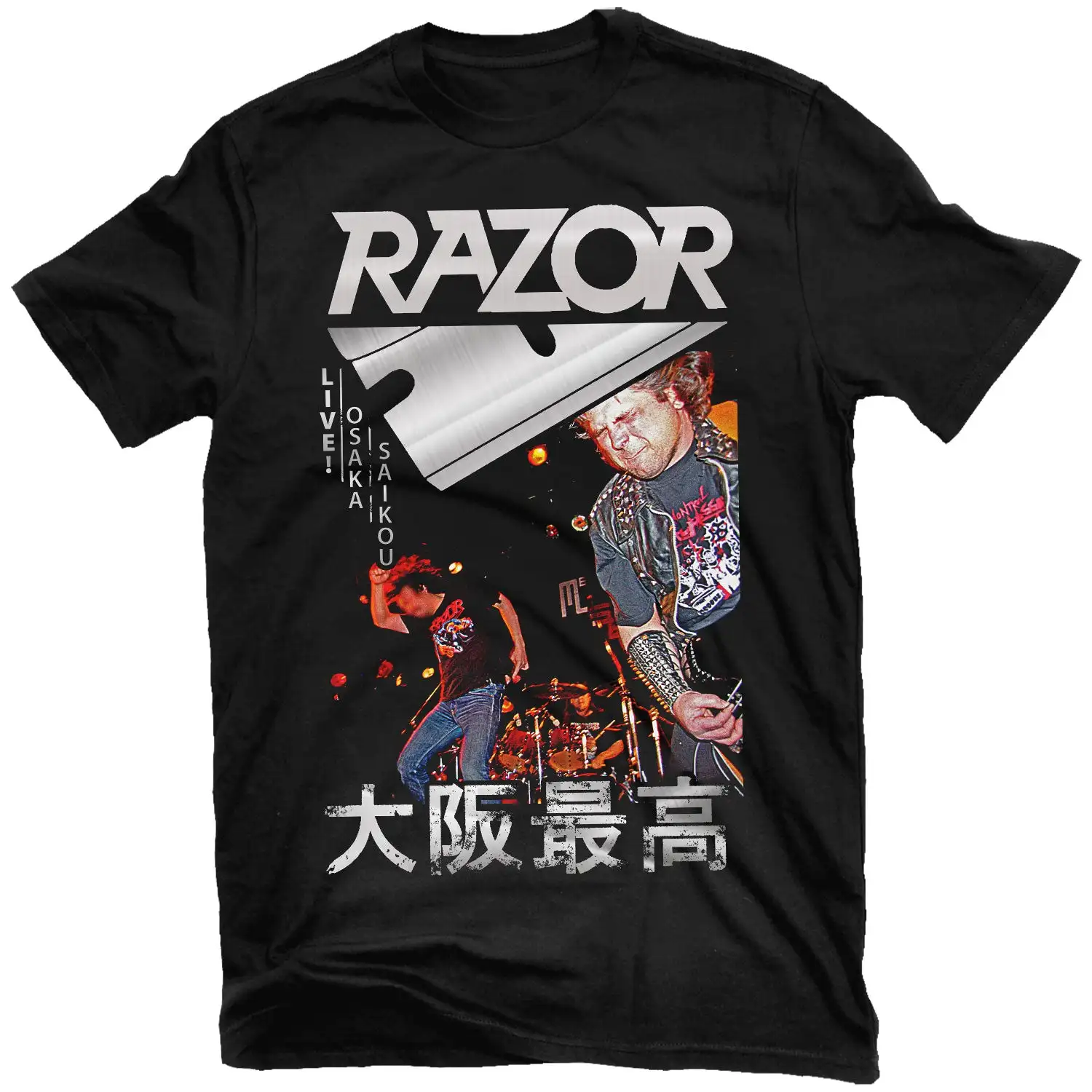 Osaka's Highest Razor Live! Osaka Saikou Band T-Shirt 100% Cotton Graphic Tee Men Women Summer Streetwear Top