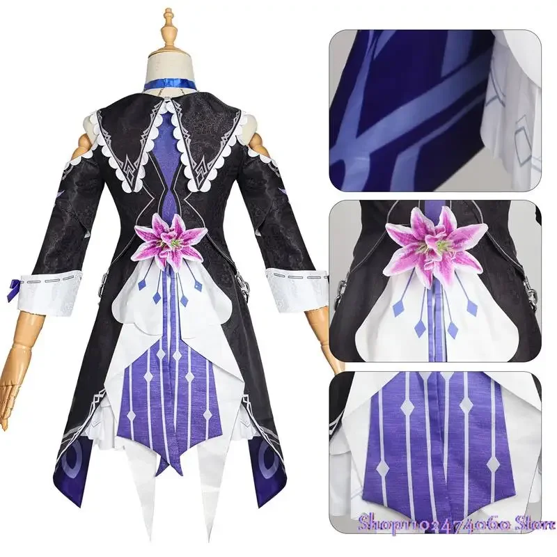 Spel Honkai Star Rail Herta Cosplay Plus Size Uniform Pak Zwarte Punk Lolita Jurk Cosplay Kostuum Halloween Party Outfit Vrouwen