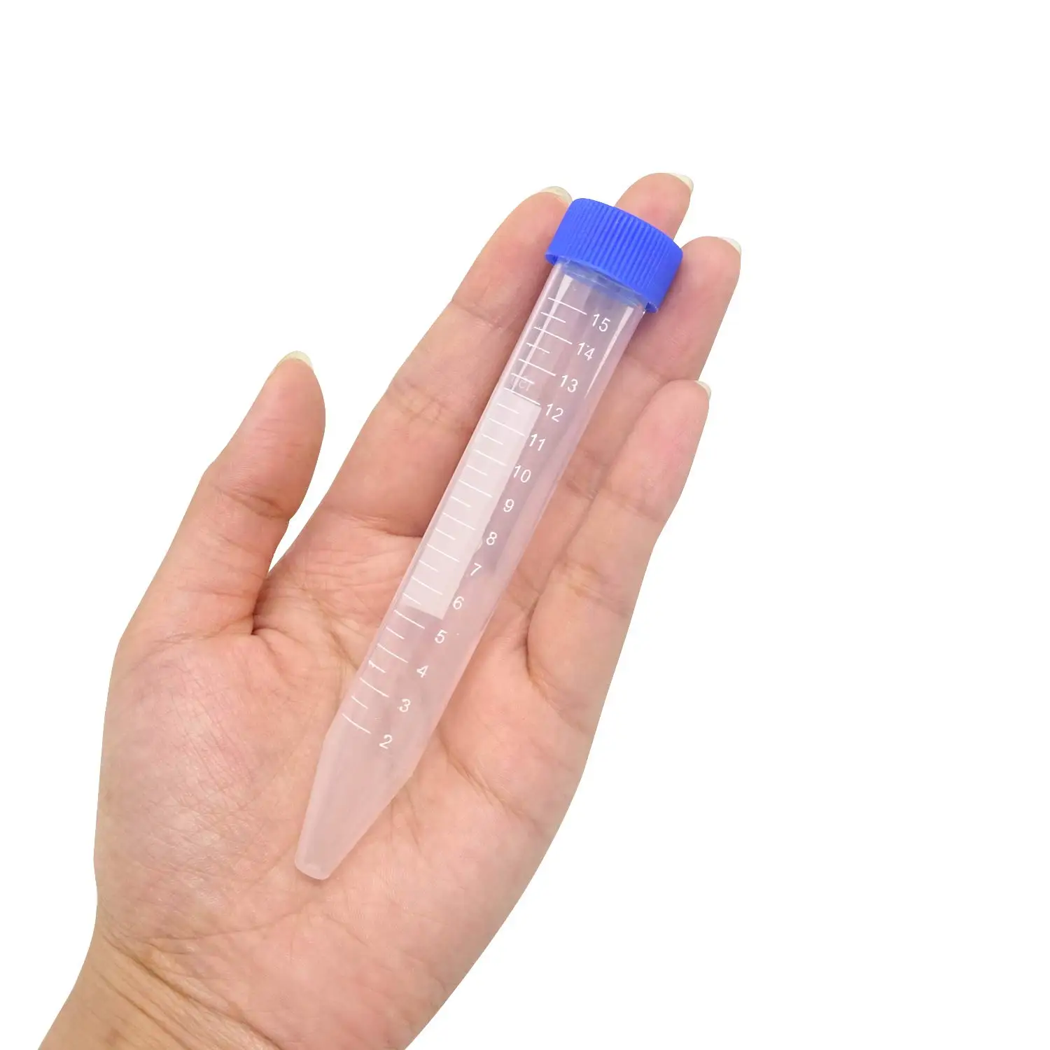 15ml Conical Bottom Plastic Lab Centrifuge Tubes Laboratory Test Tubes with Screw Cap and Graduation Frozen Vial Container