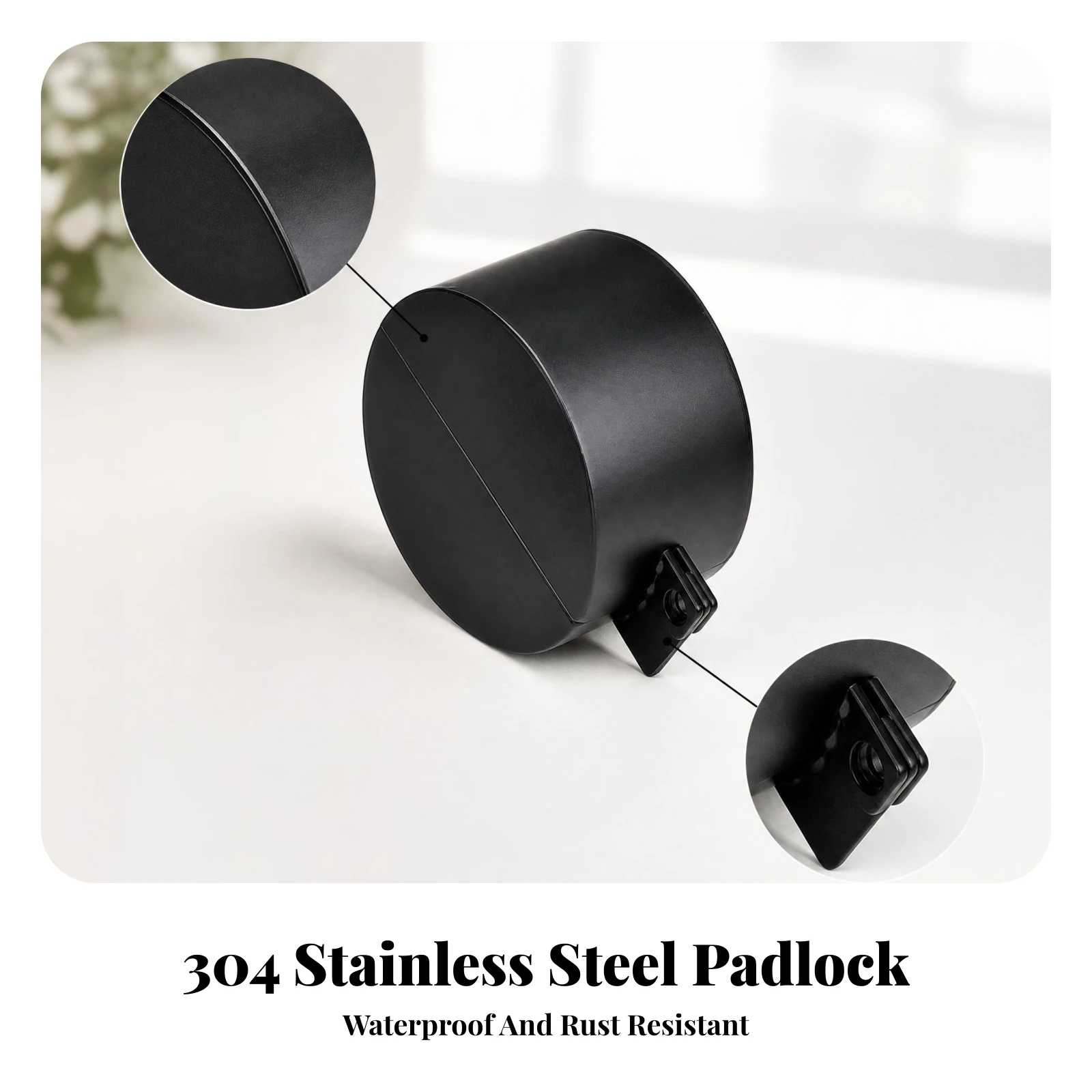 Compact Door Knob Cover Home Hardware Security Accessory Cylindrical Black Door Knob Lockout Device