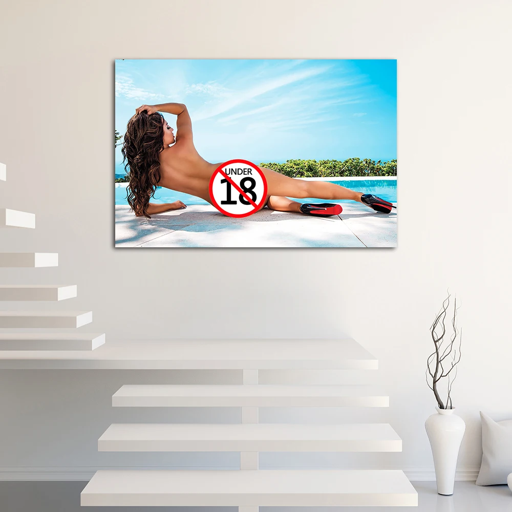 Nude Girl Naked Woman Sexy Ass Pussy Wall Art Picture Painting Canvas Posters and Print For Home Room Decor