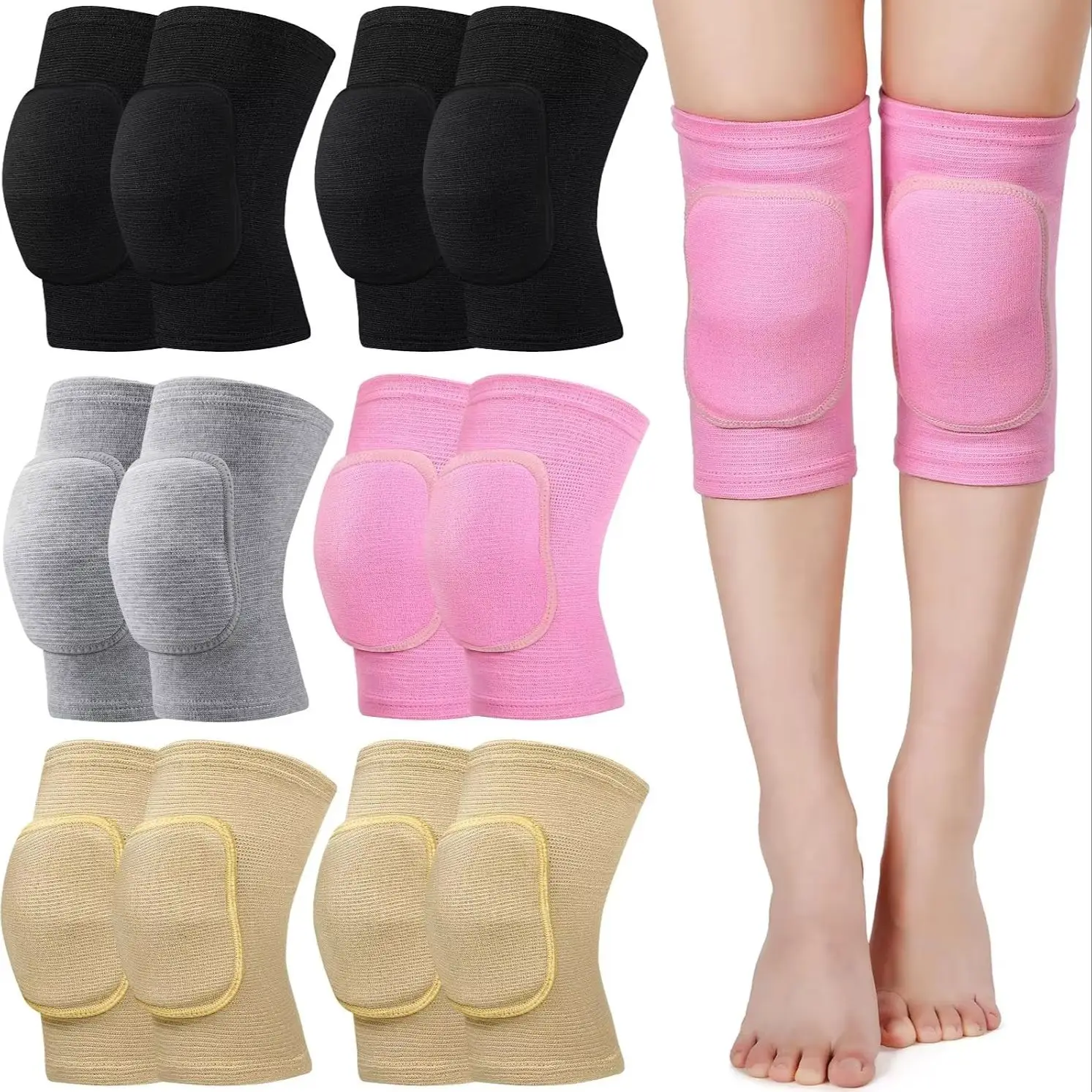 1 Paar Tanz-Knieschoner für Damen und Mädchen, schützende, rutschfeste Knieschoner für Yoga, Tanz