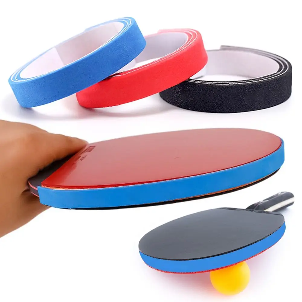 1Pair Ping Pong Bat Table Tennis Racket Edge Tape Professional Black Red Blue Protective Side Tape Sponge Elastic Thicken