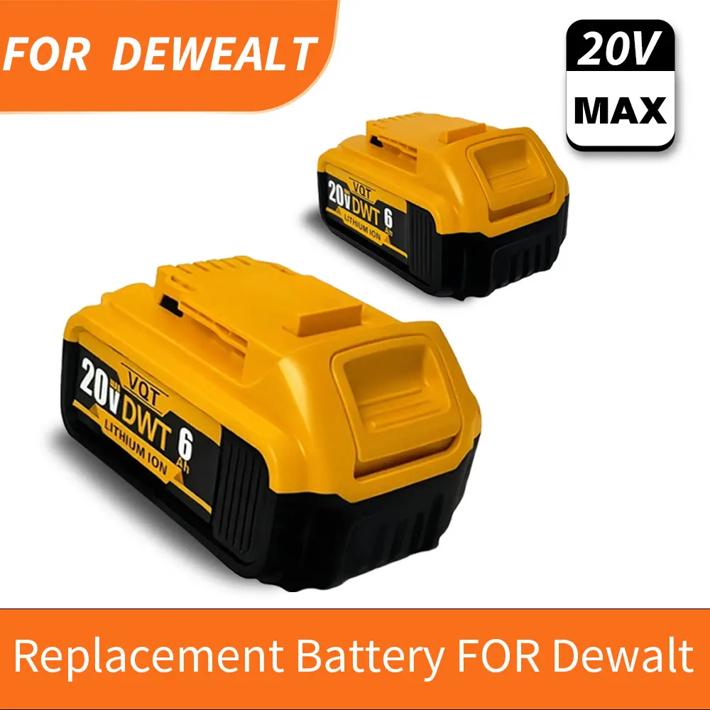 Pro DEWALT 20V Ah/6,0Ah akumulátor, kompatibilní s nářadím 20V Max, lithium-iontová baterie s dlouhou životností, rychlé nabíjení DCB201 DCB203DCB206 - náhled 2