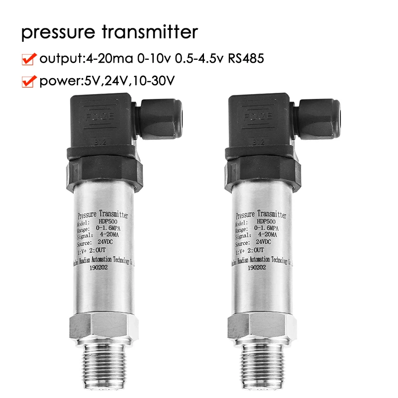 0-50Bar For Co2 Modbus Pressure Sensor 0-10V 4-20mA output gas liquid pressure transmitter