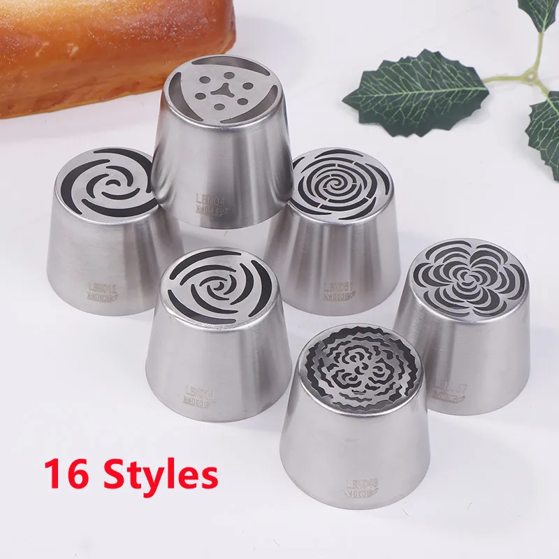 1Pc Stainless Steel Russian Piping Tips Christmas Cake Icing Frosting Nozzles For Cupcake Decoration DIY Kitchen Baking Tool