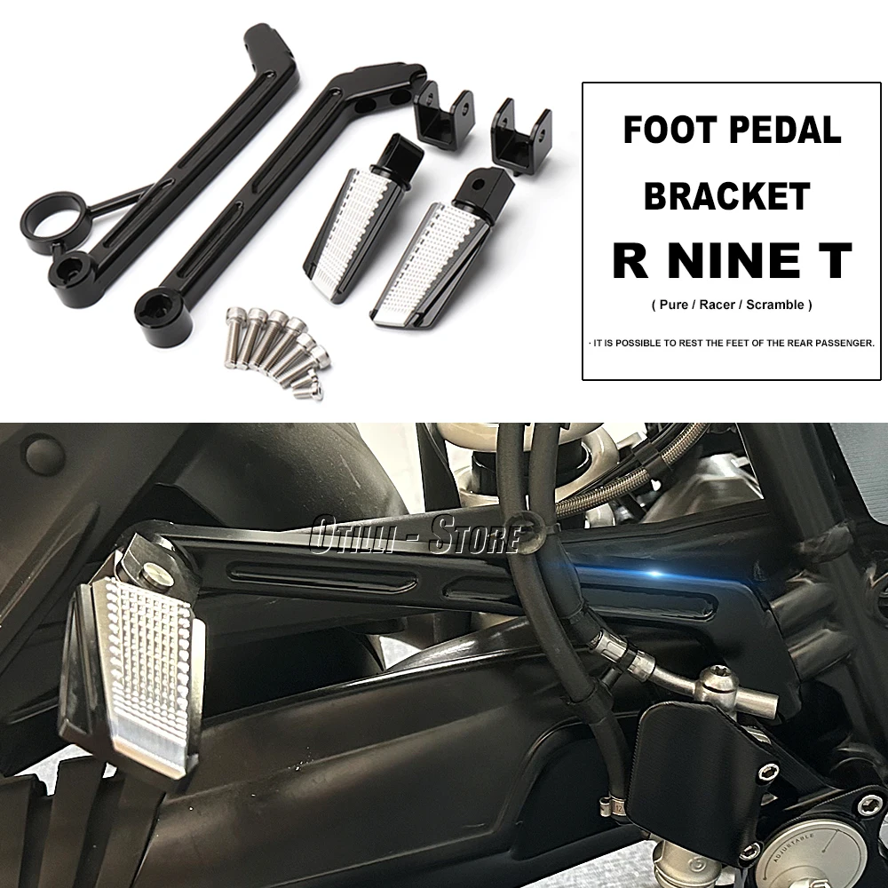 For BMW R9T R NINE T RNINET Pure Racer Rninet Scrambler Motorcycle Rear Passenger Footrest Foot Peg Rest Pedal Bracket Kit 2014-