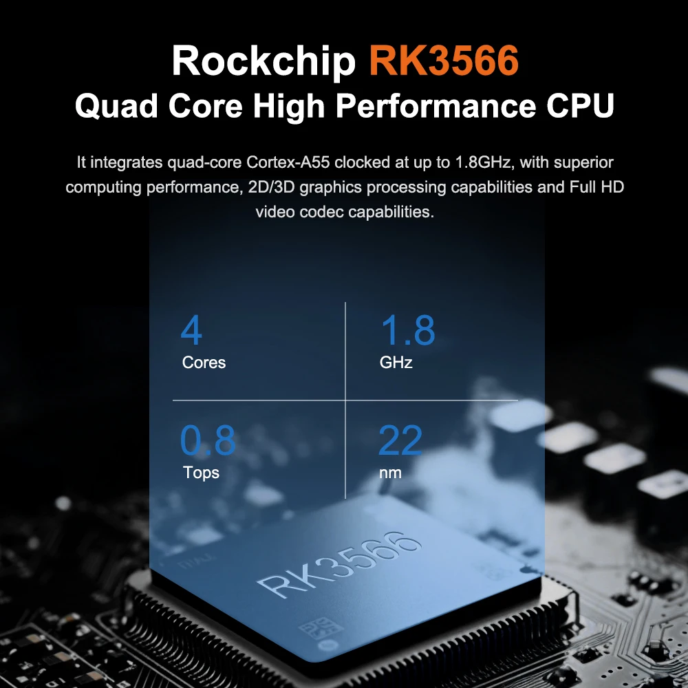 Rockchip RK3566 pengembangan komputer papan tunggal dengan Case mendukung Linux Android sumber terbuka prosesor komputer industri