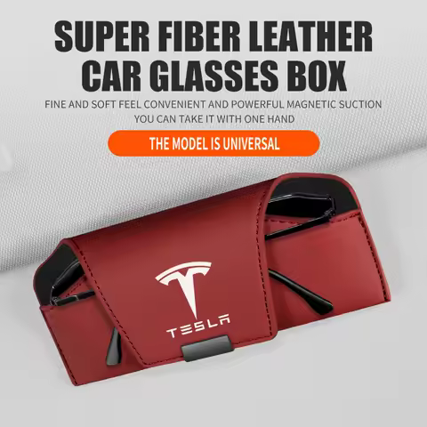 Tesla car glasses box car supplies storage frame clip sun visor custom car logo Model Y S X Roadster P75D P85D P90D P10