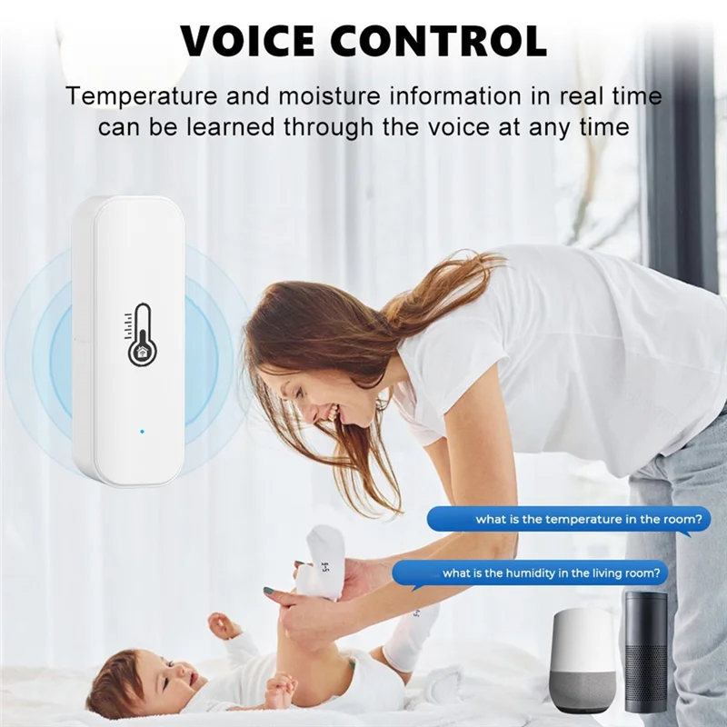 

3CGRO-Tuya умный датчик температуры и влажности 2 шт. в помещении для Alexa Google Home Assistant приложение мониторинга