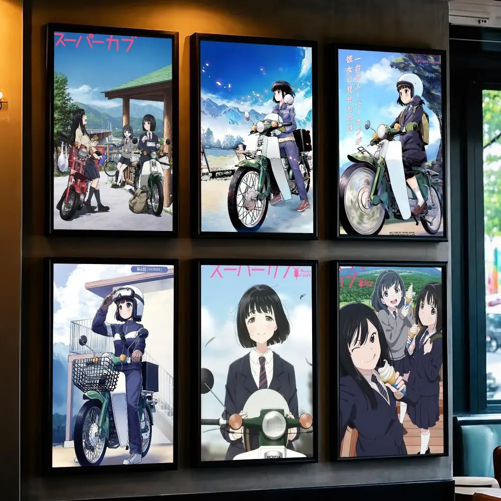 anime S-Super Cub-B Poster Removable Wall Sticker for Home Cafe Bar Office Interior Decor