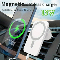 Magnetic Car Wireless Charger 15W Car Air Vent Mobile Phone Holder For iPhone 13 12 Pro Xiaomi 14 15 Fast Charging Car Adapter