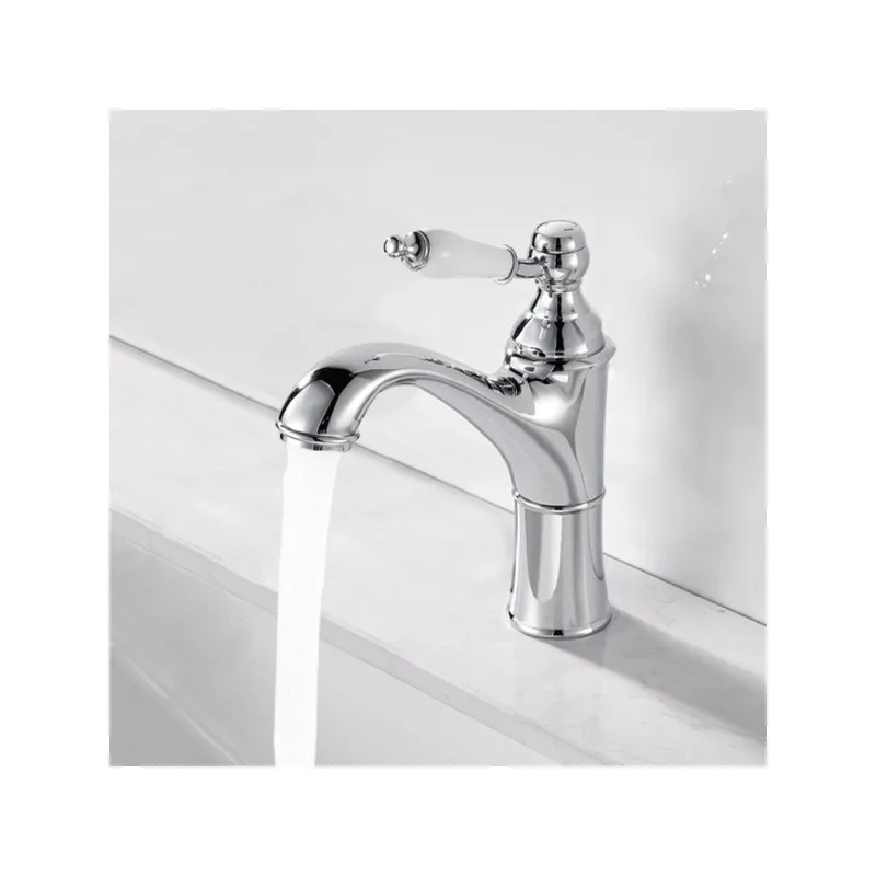 

French all-copper retro washbasin faucet toilet bathroom cabinet under the counter basin sink hot and cold splash faucet