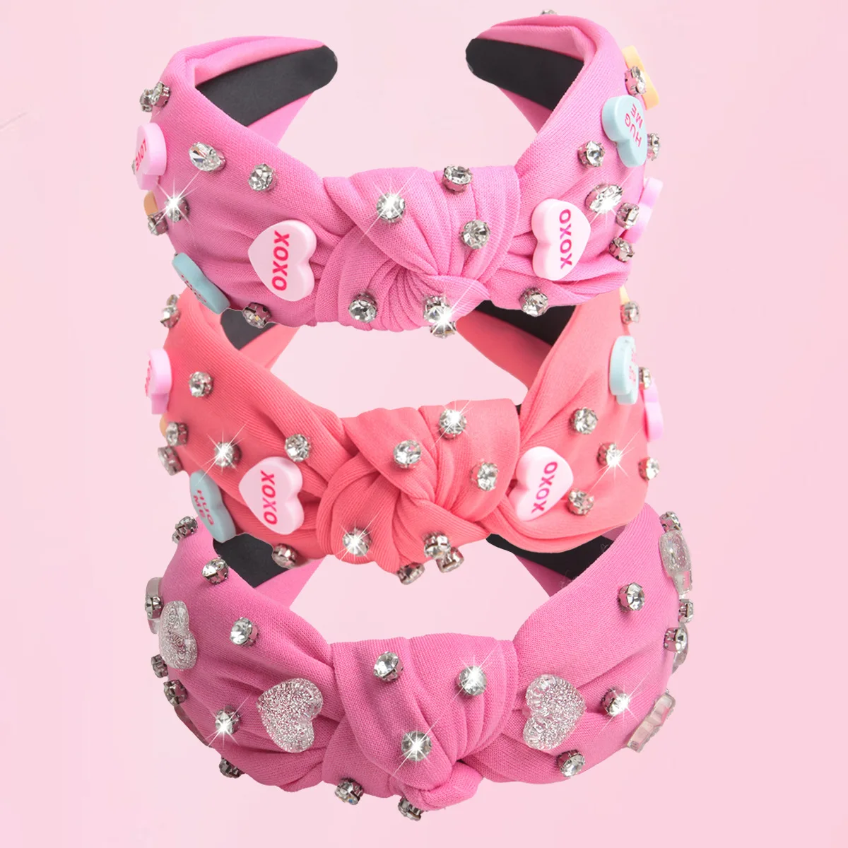 

Жемчужная повязка для волос, завязанная ткань, повязки на голову в форме сердца для женщин, аксессуары для волос на День святого Валентина для женщин, повязки для волос для женщин