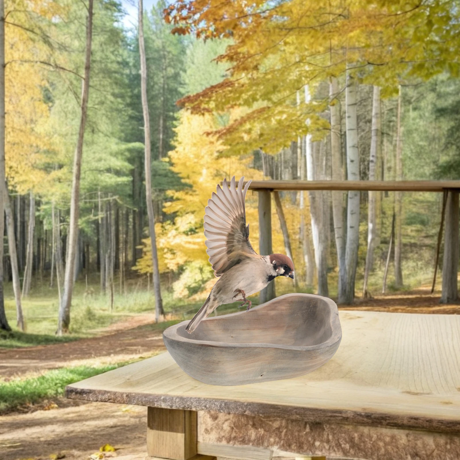 

Wooden Butterfly Water Feeding Bowl Bird Feeder Small Container Bee Bath Vintage Garden Decor Hummingbird Habitat Outdoor Pet