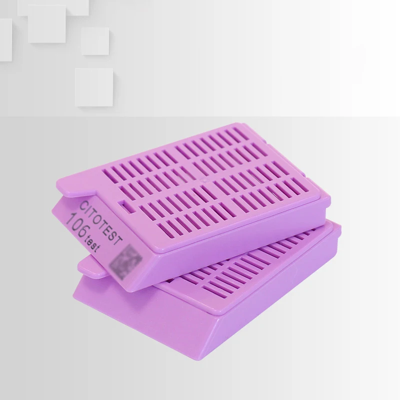 1 piece tissue embedding box pom material 1*5mm long strip buckle removable lid EM106 view 5