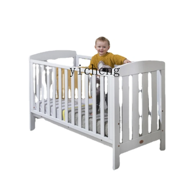 

YY Solid Wood Crib Multi-Functional Newborn Baby Child BB Bed Splicing Bed Newborn Children's Bed