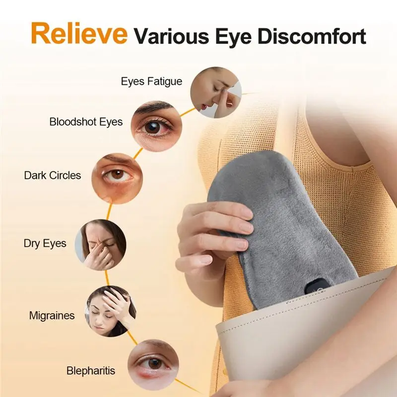 A76G-Sleep Eye Protector Rechargeable Heating Eye Mask Smart Temperature Control Fatigue-Relieving
